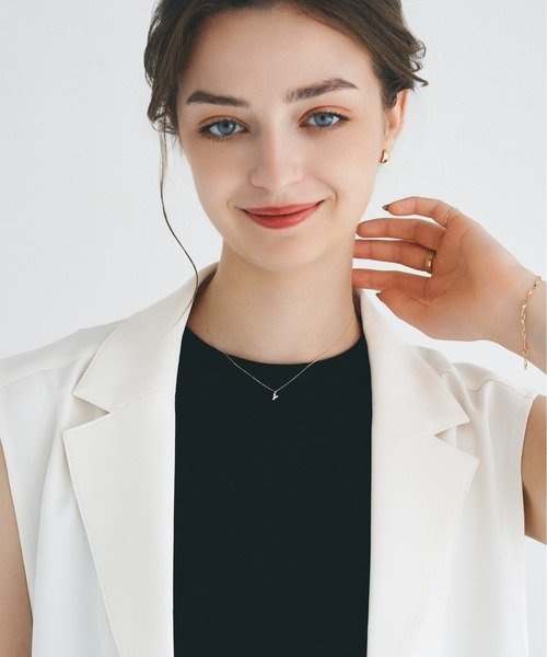 JewelclosetbyL&Co. K10 ダイヤモンドイニシャル ネックレス Jewel closet by L&Co. ネックレス K10 ダイヤモンド イニシャル