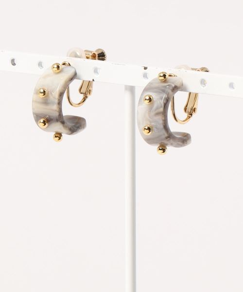 AVALON イヤリング アクリルフープイヤリング レディース : ZOZOTOWN