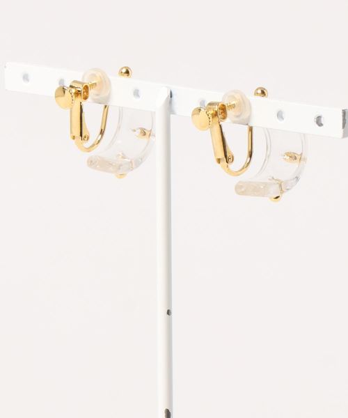 AVALON イヤリング アクリルフープイヤリング レディース : ZOZOTOWN