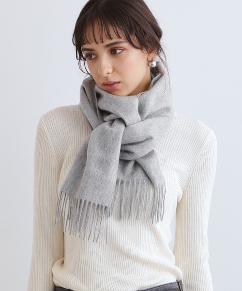 マッキントッシュ フィロソフィ マフラー グレー ムーンバット カシミヤ100 カシミヤ100％ マフラー バッキンガムベア（マフラー