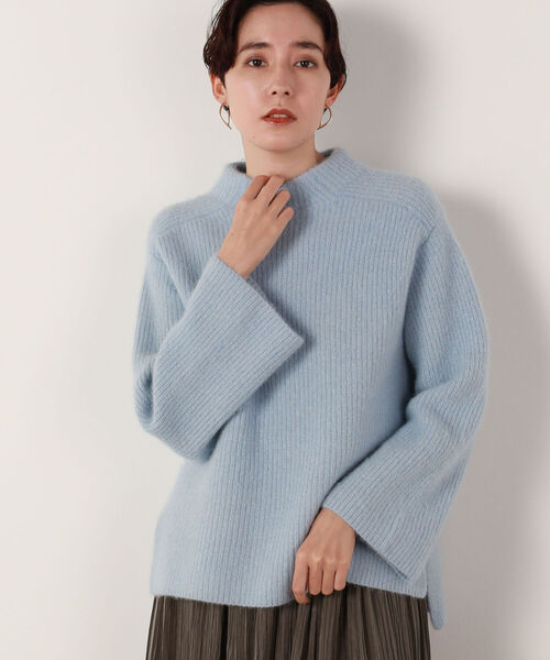 NOLLEY'S（ノーリーズ） ニット ラメ×FOX混片畦プルオーバーニット