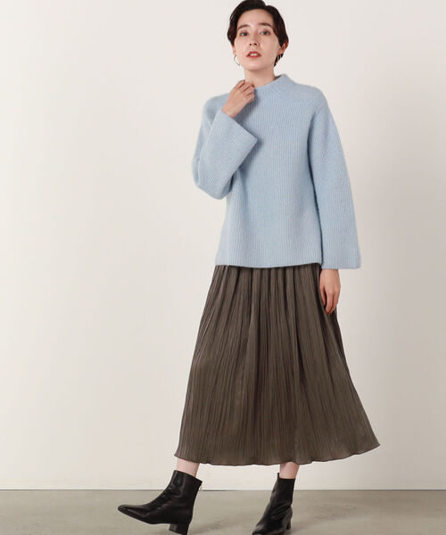 NOLLEY'S（ノーリーズ） ニット ラメ×FOX混片畦プルオーバーニット