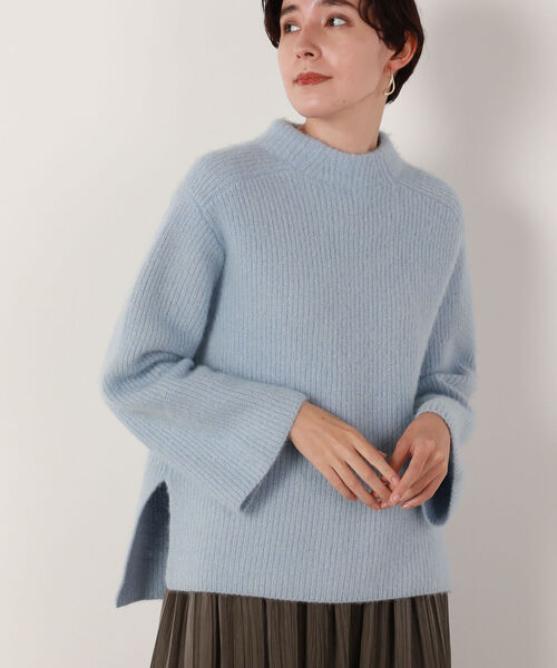 NOLLEY'S（ノーリーズ） ニット ラメ×FOX混片畦プルオーバーニット