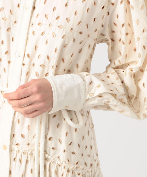 ワンピース forte_forte コットンカットワークレース ティアードワンピース forte_forte コットンカットワークレース