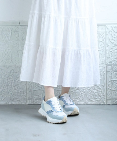 Lucida スニーカー Alnair/ナチュラル厚底スニーカー レディース