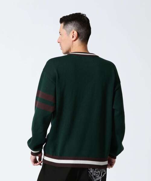 ニット セーター 「WEB＆限定」COLLEGE LINE KNIT / カレッジ ライン ニット / AVIREX / アヴィレックス レ AVIREX ニット セーター 「WEB＆DEPOT限定」COLLEGE LINE KNIT