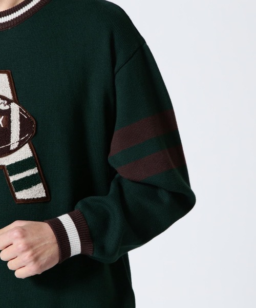 ニット セーター 「WEB＆限定」COLLEGE LINE KNIT / カレッジ ライン ニット / AVIREX / アヴィレックス レ AVIREX ニット セーター 「WEB＆DEPOT限定」COLLEGE LINE KNIT