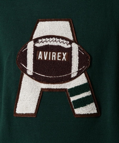 ニット セーター 「WEB＆限定」COLLEGE LINE KNIT / カレッジ ライン ニット / AVIREX / アヴィレックス レ AVIREX ニット セーター 「WEB＆DEPOT限定」COLLEGE LINE KNIT