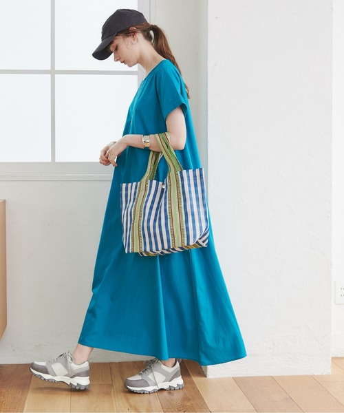 ANGIE ワンピース コットンAラインマキシワンピース : ZOZOTOWN