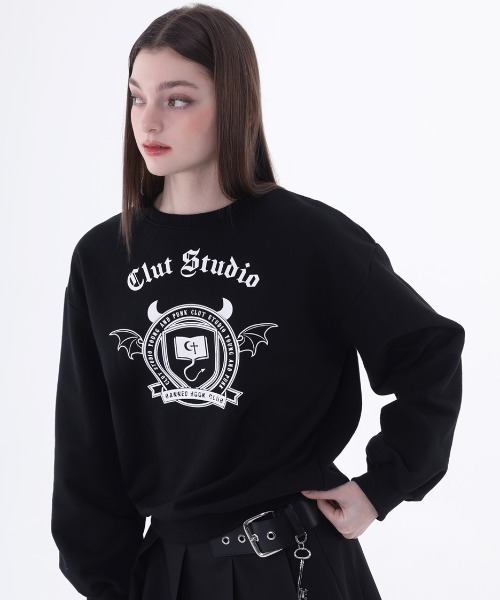 トレーナー スウェット A'GEM/9 × .kom「CLUTSTUDIO/クラットスタジオ」banned book club sweatshirt/