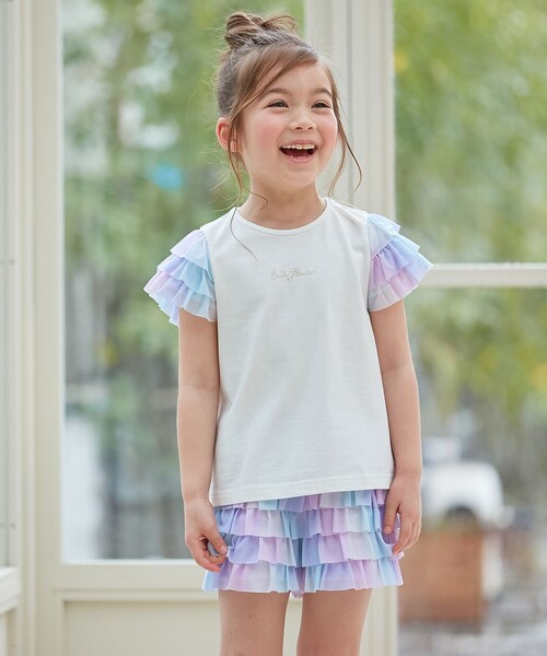 any FAM パンツ フリル 天竺 ショート キッズ 子供服 女の子