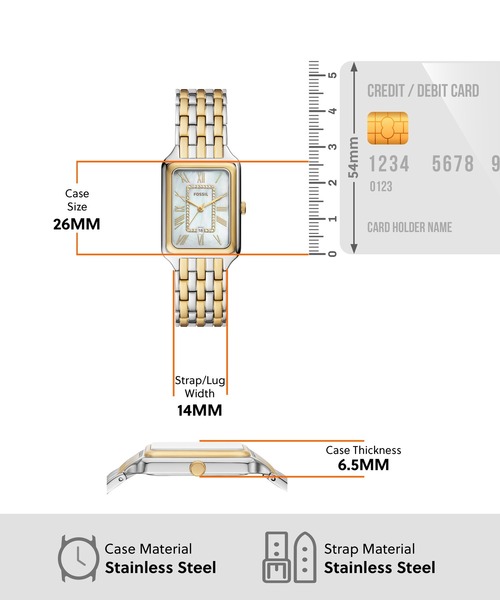 腕時計 フォッシル 腕時計 レディース アナログ ステンレス ES5305 レディースの画像