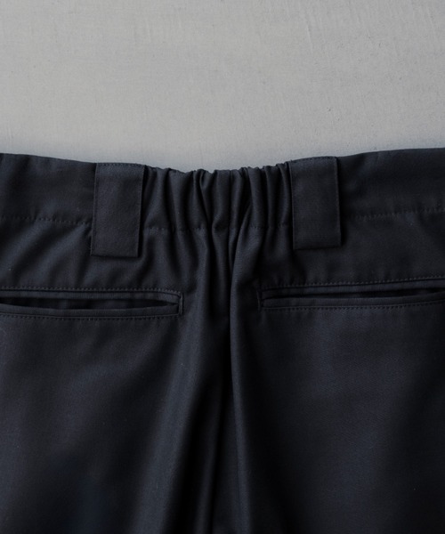 SINSS スラックス ブラック S SINSS スラックス Center press two tuck wide straight slacks