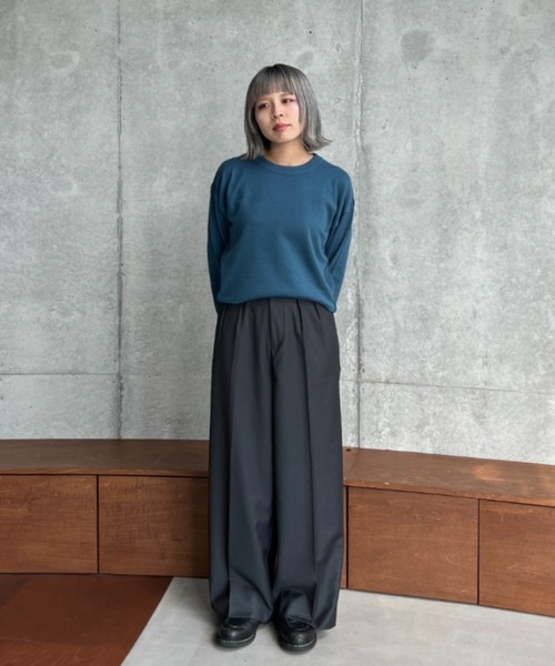 【完売品】SINSS ワイドテーパード 2タックスラックス Wide tapered two tuck slacks / ワイドテーパード 2タック