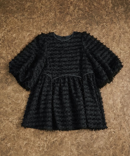 ADAM ET ROPE'（アダムエロペ） ブラウス シャツ ジャガードペプラム