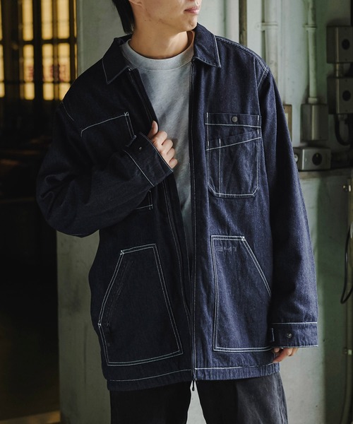 BORDERS at BALCONY デニム ペプラム　ジャケット　Gジャン Re：passio デニムジャケット gジャン 13oz Big Size Denim Jacket