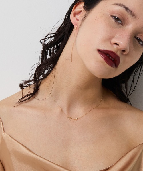 JUPITER ネックレス 「K18」ゴールドラインバーネックレス/金属