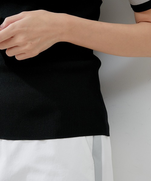 JUN&ROPE'（ジュンアンドロペ） ニット セーター マルチボーダー柄5分