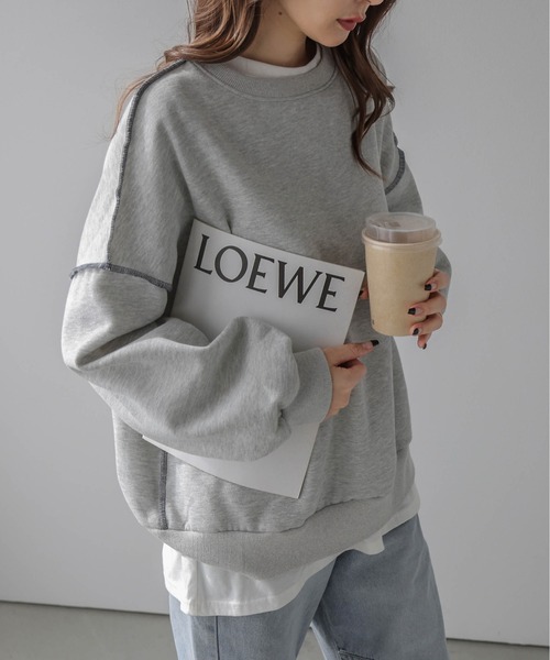 トレーナー スウェット 裏起毛スウェットプルオーバー レディース