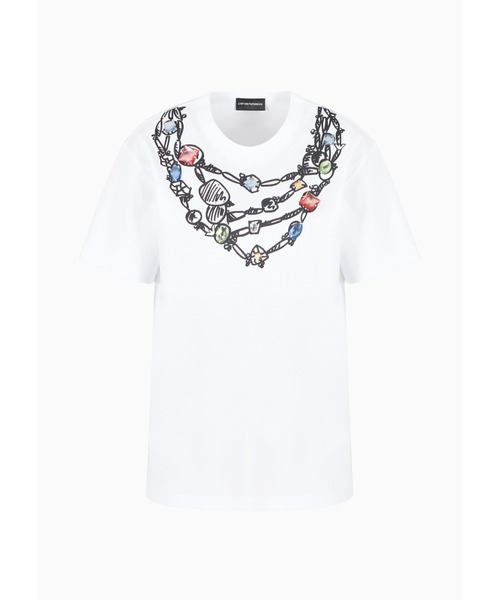 EMPORIO ARMANI ホワイト シャツ型Tシャツ ARMANI EXCHANGE アルマーニ エクスチェンジ Tシャツ メンズ