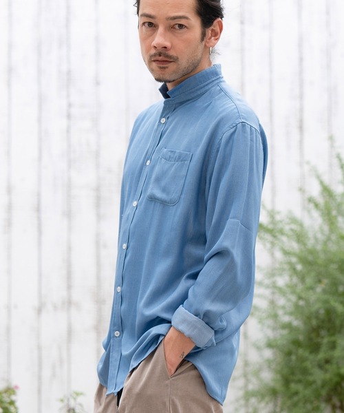 CAMBIO（カンビオ） シャツ ms5602- ミニスタンドカラーテンセルシャツ