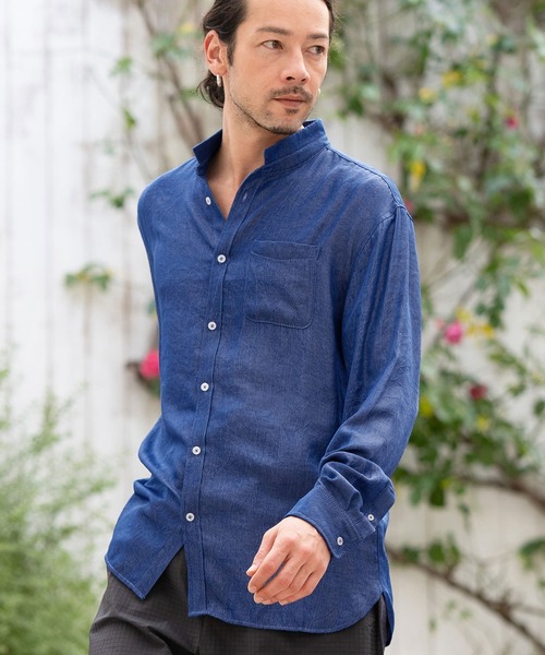 CAMBIO（カンビオ） シャツ ms5602- ミニスタンドカラーテンセルシャツ