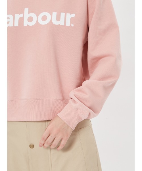 トレーナー スウェット JAPAN LIMITED” Barbour クロップド ロゴ クルーネック スウェット（レディース） レディース JAPAN LIMITED' Barbour ロゴ クロップド スウェット フード