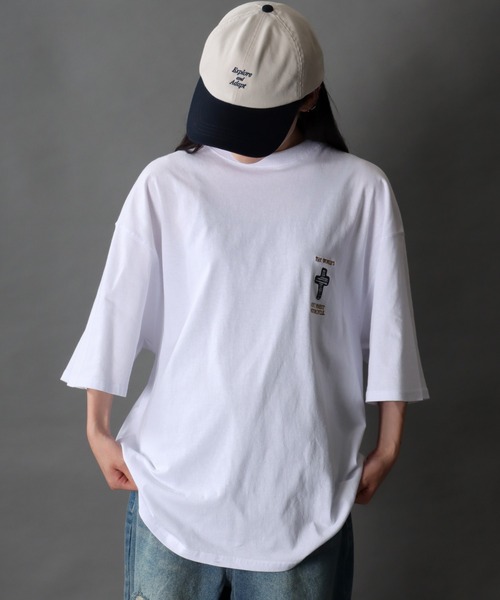 SITRY tシャツ Rude Style Back Embroidery T-shirt/ルード