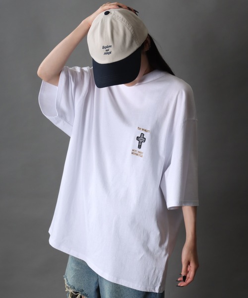 SITRY tシャツ Rude Style Back Embroidery T-shirt/ルード