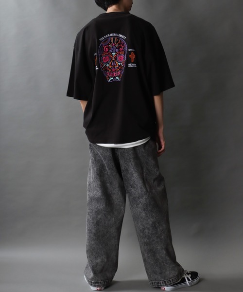 SITRY tシャツ Rude Style Back Embroidery T-shirt/ルード