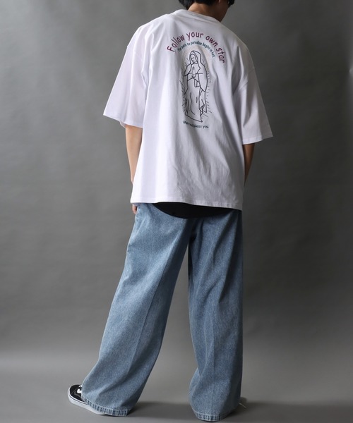 SITRY tシャツ Rude Style Back Embroidery T-shirt/ルード
