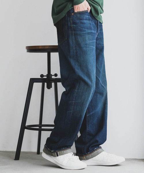 日本未入荷◆AW24-25◆ロゴ ワイドセルビッジデニムジーンズ 505ZXX レギュラーストレート ヴィンテージ デニムパンツ