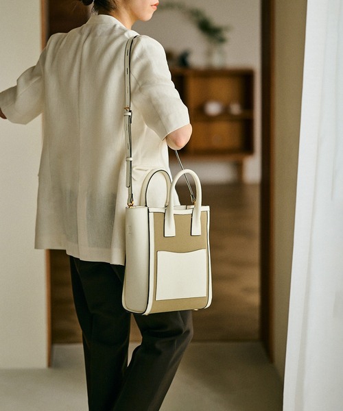 E'POR（エポール） ハンドバッグ I BAG Medium（キャンバスコンビ縦型