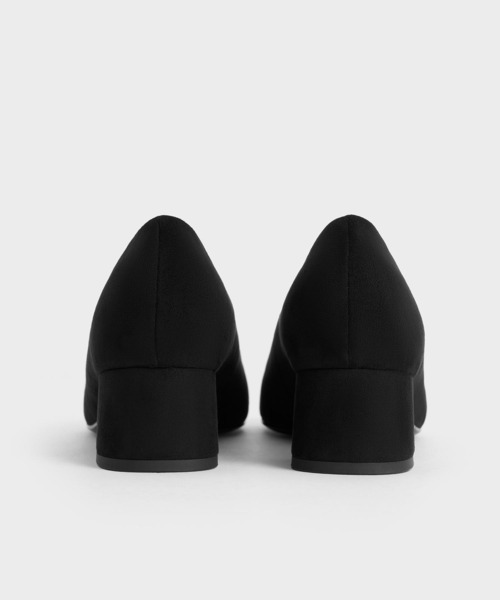 Clarks ヒール 4cm パンプス ブラック キャップ パテント パテント ブロックヒールメリージェーンパンプス-Black Patent