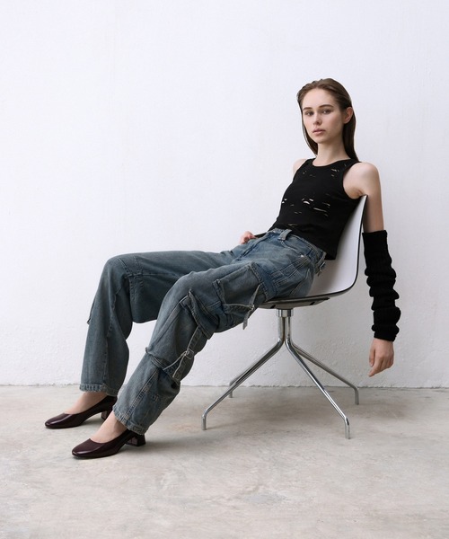 CHARLES ＆ KEITH パンプス パテント ラウンドトゥブロック