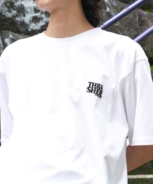 THRASHER スカルロゴ Tシャツ ホワイト XL THRASHER（スラッシャー） tシャツ ANTI LOGO emb S/S T-SHIRTS