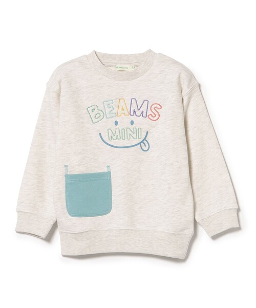 BEAMS mini トレーナー スマイル 刺繍 スウェット 2024FW（90