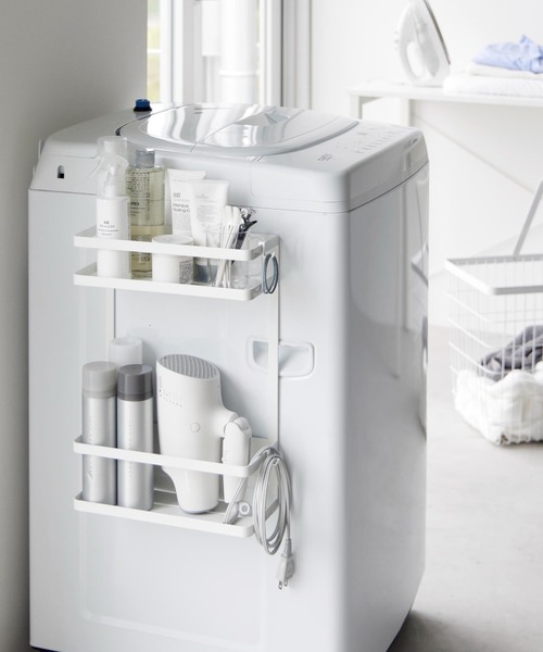 tower バス トイレ tower（タワー）洗濯機横マグネット収納ラック 2段