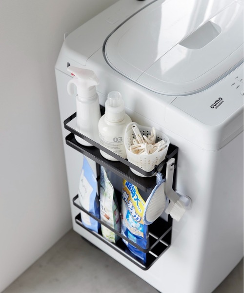tower バス トイレ tower（タワー）洗濯機横マグネット収納ラック 2段