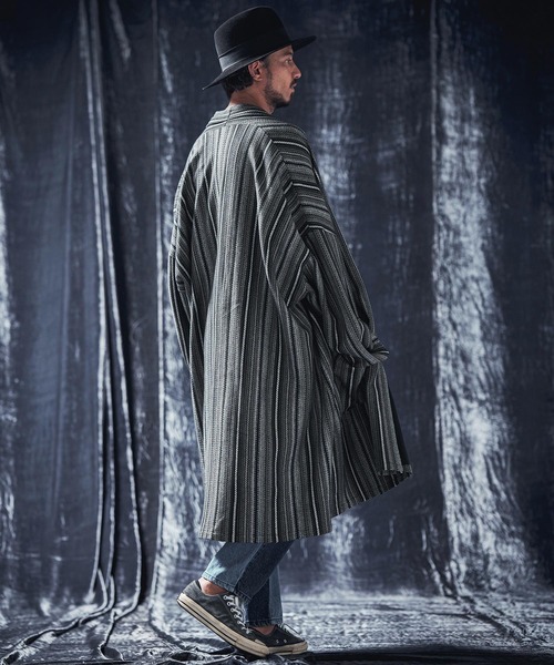 ANGENEHM カーディガン mcg3535-Stripe melange jacquard knit