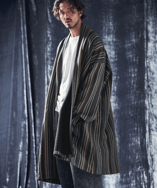 ANGENEHM（アンゲネーム） カーディガン mcg3535-Stripe melange