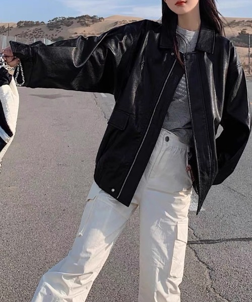 CELENA BEATS 革ジャン ライダース ヴィンテージライク オーバーサイズ