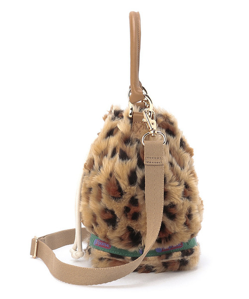 【LeSportsac】ウォームキャメル レオパードパースモールバッグ LeSportsac ショルダーバッグ バッグ SM DRAWSTRING BAG