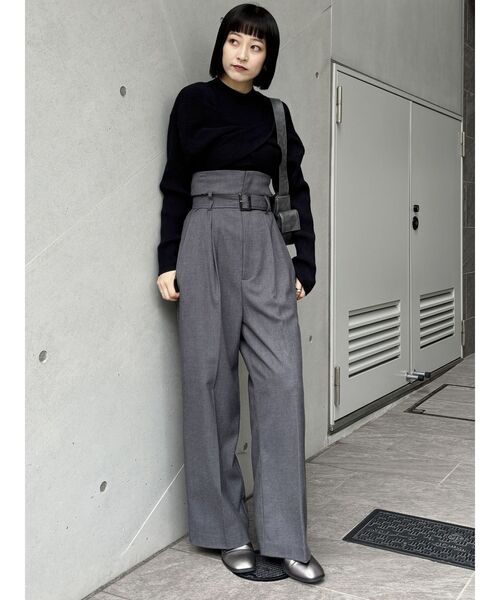 あまさページ MURUA（ムルーア） パンツ スーパーハイウエストパンツ レディース
