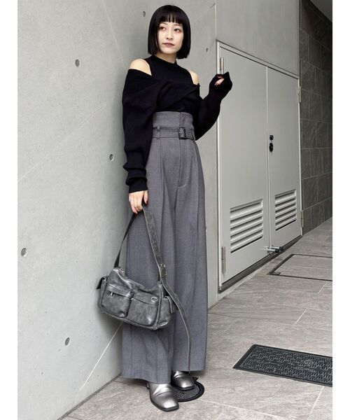 MURUA（ムルーア） パンツ スーパーハイウエストパンツ レディース