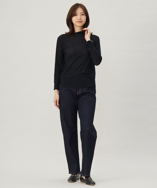 tシャツ 「WEB限定」シアーメローネックインナー カットソー レディース tシャツ 「WEB限定」シアーメローネックインナー カットソー