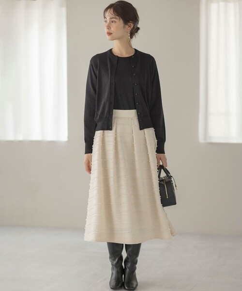 組曲（KUMIKYOKU） アンサンブル ラメ入りアンサンブルニット