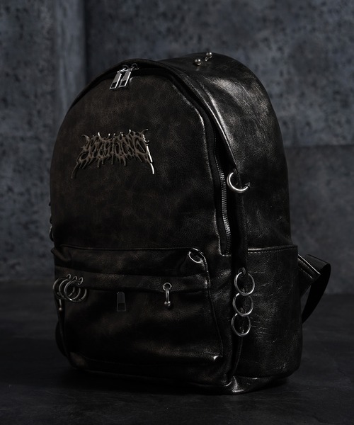 【GLARE】メタルロゴ バックパック l logo backpack GLARE（グレア） デイバック リュック 「GLARE」メタルロゴ バック