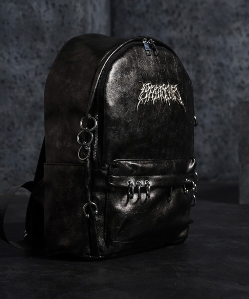 【GLARE】メタルロゴ バックパック l logo backpack GLARE（グレア） デイバック リュック 「GLARE」メタルロゴ バック