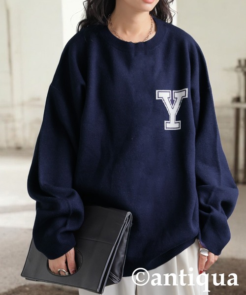 ニット セーター YALE カレッジロゴニット レディース メンズ